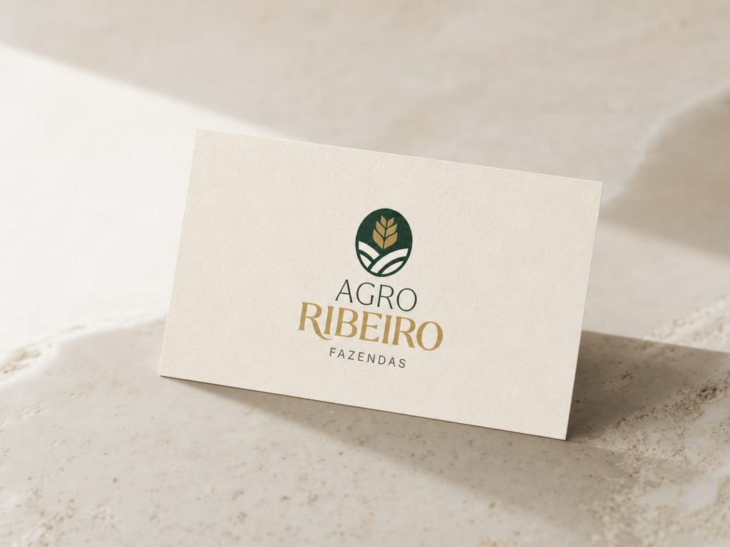Agro Ribeiro — Cartão de visita com hot stamping