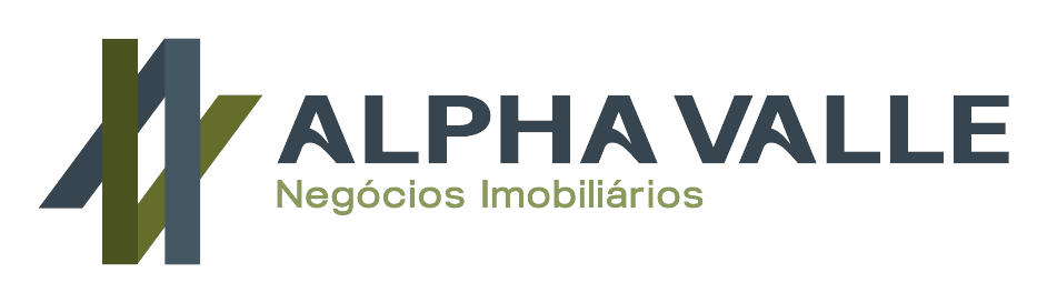 Alpha Valle — logotipo colorido sobre fundo claro