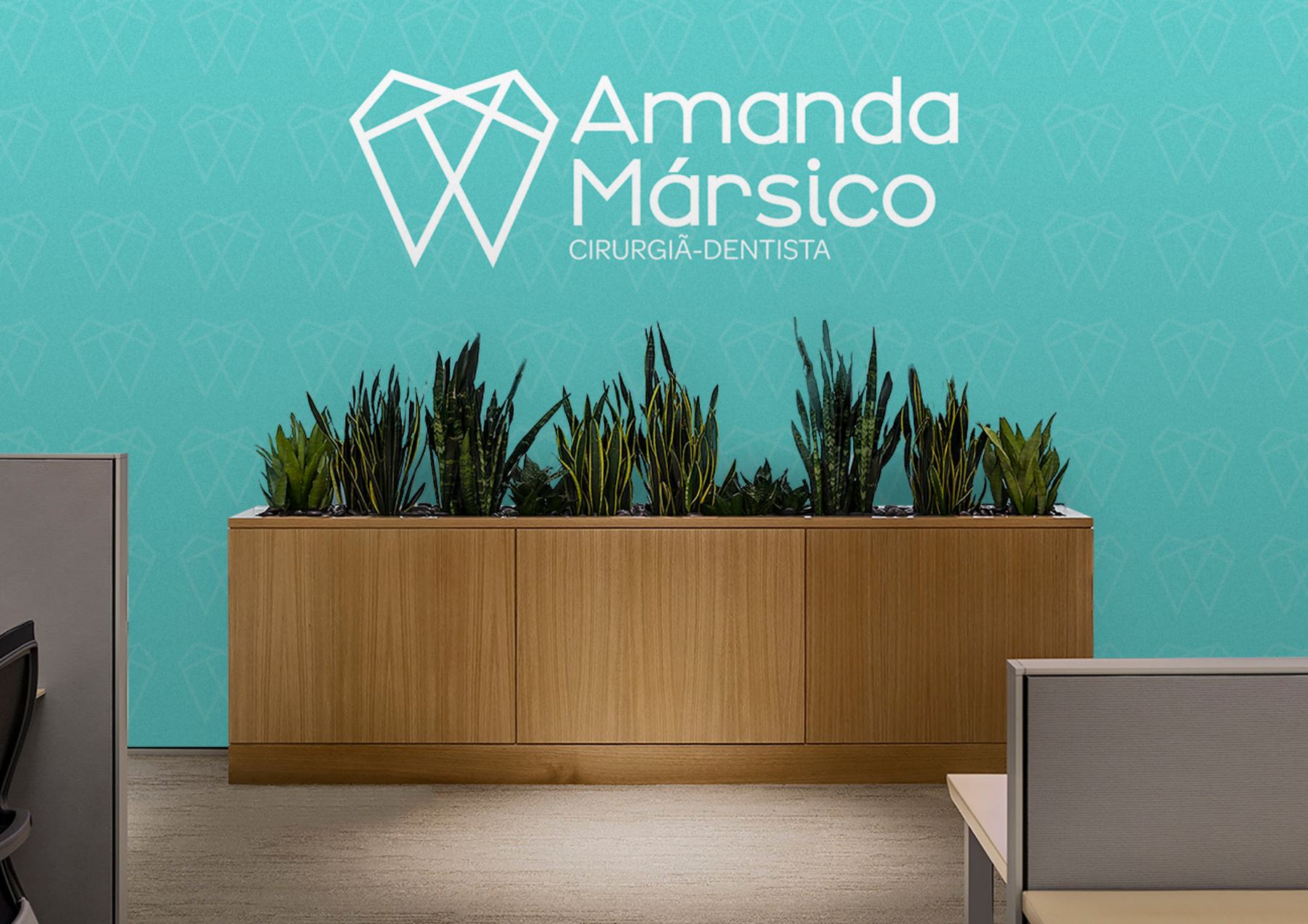 Drª Amanda Mársico — Sinalização de ambiente com plantas