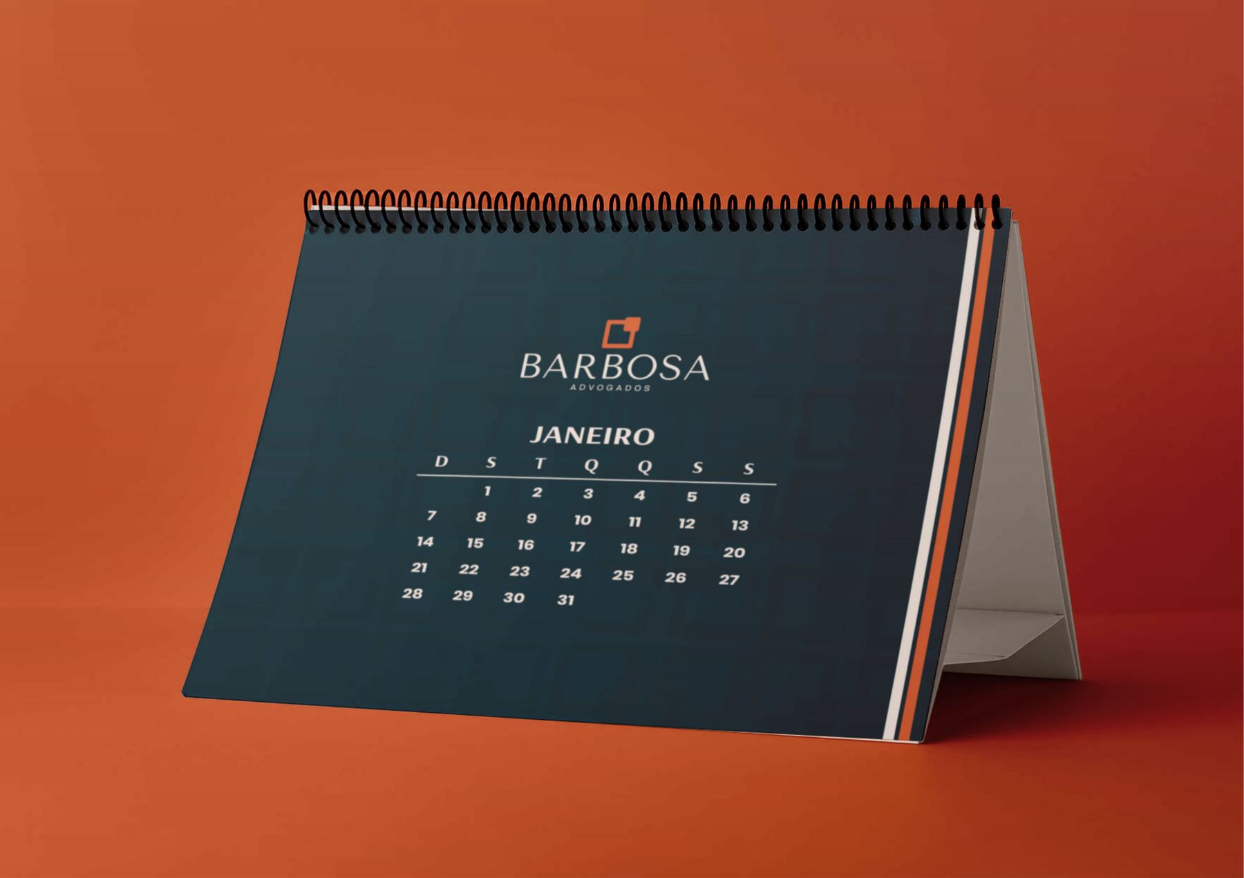 Barbosa Advogados — Calendário de mesa