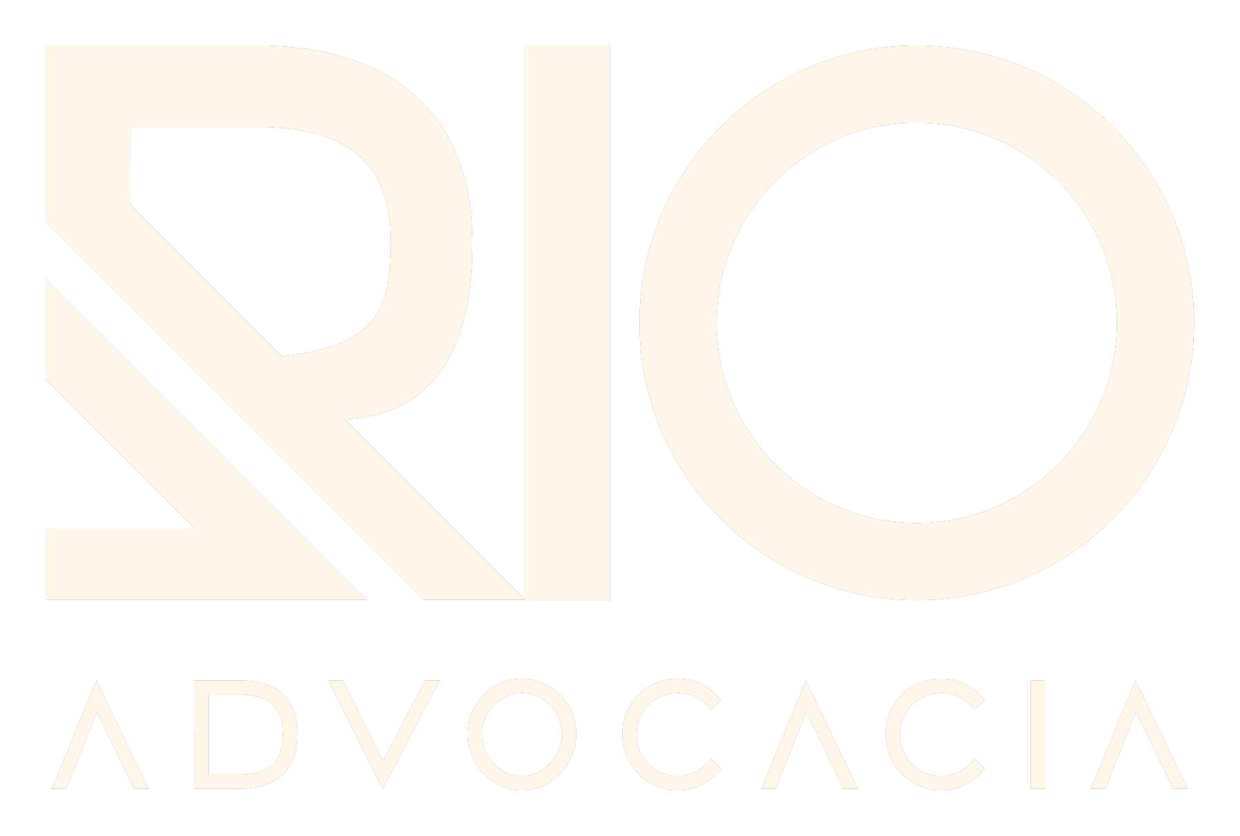 Rio Advocacia — logotipo sobre bege